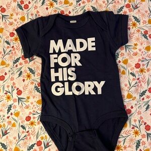 Navy Blue 'Made For His Glory' Kids One Piece